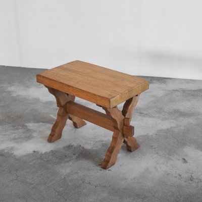 Sculptural Cross Legged Side Table in Wood, 1940s-LPQ-1783148