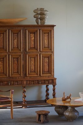 Sculptural Geometric Cabinet in Birch and Intarsia, 1930s-MXF-1750973