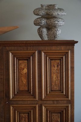 Sculptural Geometric Cabinet in Birch and Intarsia, 1930s-MXF-1750973