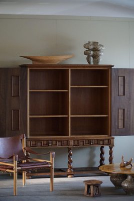 Sculptural Geometric Cabinet in Birch and Intarsia, 1930s-MXF-1750973