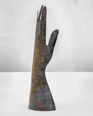 Sculptural Hands in Silver Metal by Gio Ponti for Lino Sabattini, 1978, Set of 2-FWM-1290927