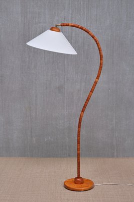 Sculptural Markslöjd Floor Lamp in Beech Wood, Sweden, 1960s-FMT-2034814