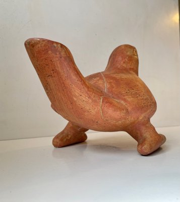 Sculptural Mexican Aztec Terracotta Parrot Vase, 1970s-LCR-1304406