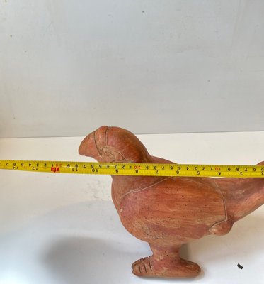 Sculptural Mexican Aztec Terracotta Parrot Vase, 1970s-LCR-1304406