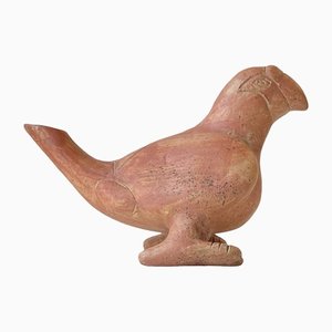 Sculptural Mexican Aztec Terracotta Parrot Vase, 1970s-LCR-1304406