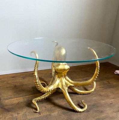 Sculptural Octopus Gilt Bronze Center or Dining Table-MBH-1052810