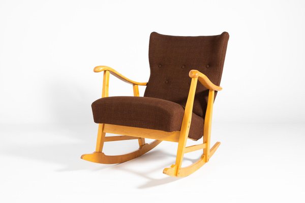 Sculptural Rocking Chair by Elias Svedberg for Nordiska Kompaniet, 1950s-KMC-873959