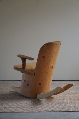 Sculptural Rocking Chair in Solid Pine by Matti Martikka, 1960s-MXF-1095705