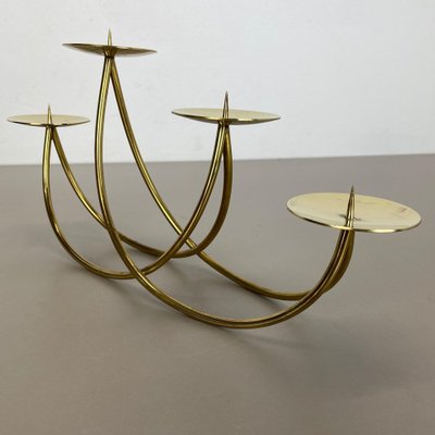 Sculptural Solid Brass Candleholder by Harald Buchrucker, Germany, 1950s-QZ-1135749