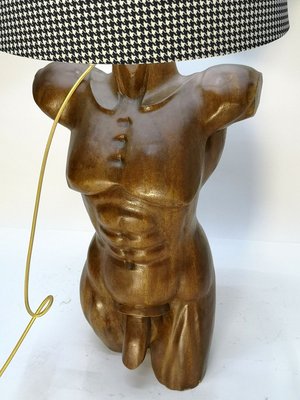 Sculptural Solid Wood Torso Lamps, 1970s, Set of 2-UWE-910476