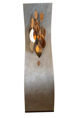 Sculpture Floor Lamp with Copper Leaves, Italy, 1980s-YUW-920227