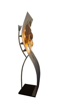 Sculpture Floor Lamp with Copper Leaves, Italy, 1980s-YUW-920227