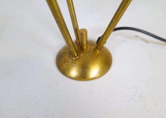 Sculpture Italian Modern Brass and Metal Table Lamp in the style of Stilnovo, 1980s-UYK-1371217