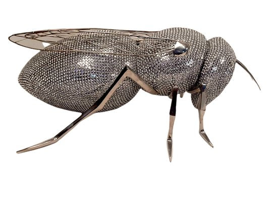 Sculpture of a Bee on Iron and Fancy Diamonds by Feng Shu, 2000-TCS-1183490