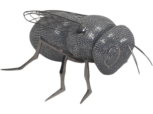 Sculpture of a Bee on Iron and Fancy Diamonds by Feng Shu, 2000-TCS-1183490