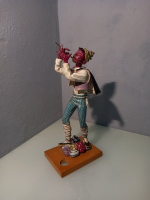 Sculpture of Jester in Painted Terracotta from San Polo Venice, 1950s-OHK-1790663