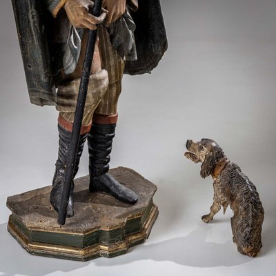 Sculpture of St. Roch with Dog, 1800s, Wood-VEI-2021321