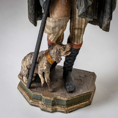 Sculpture of St. Roch with Dog, 1800s, Wood-VEI-2021321