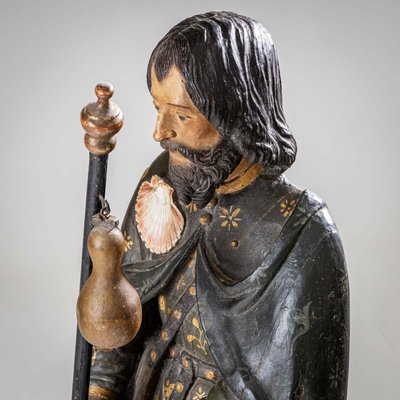 Sculpture of St. Roch with Dog, 1800s, Wood-VEI-2021321