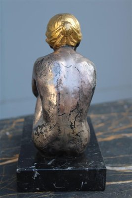 Sculpture of Woman in Silver and Gold Finish by Guido Mariani, 1970-EH-1722705