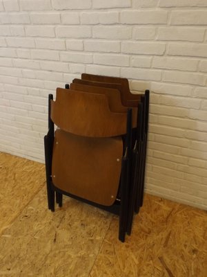 SE 18 Folding Chairs attributed to Egon Eiermann for Wilde+Spieth, Set of 4-EAW-1754619