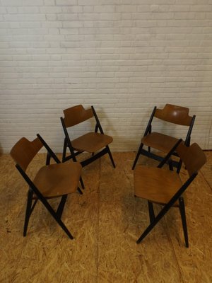 SE 18 Folding Chairs attributed to Egon Eiermann for Wilde+Spieth, Set of 4-EAW-1754619