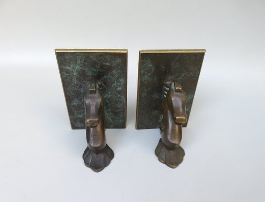 Sea Horse Bookends in Bronze, 1950s, Set of 2-EY-1348227