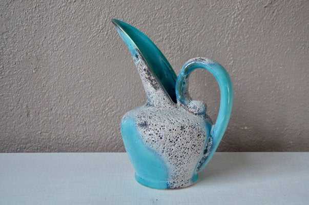 Seafoam Blue Enamel Vase, 1960s-AIU-1720165