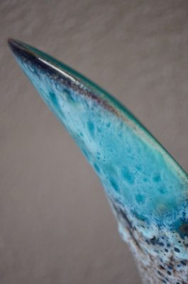 Seafoam Blue Enamel Vase, 1960s-AIU-1720165