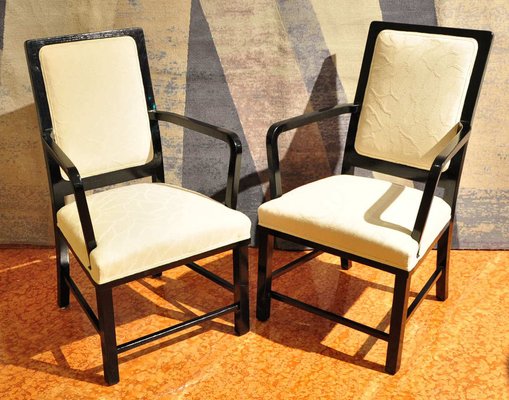 Secession Armchairs in Ivory, 1890s, Set of 2-DAP-1384014