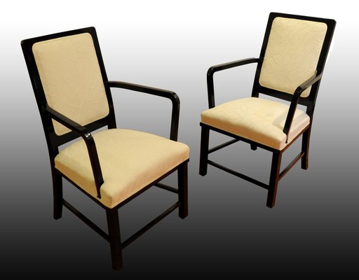 Secession Armchairs in Ivory, 1890s, Set of 2-DAP-1384014