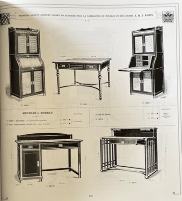 Secession Style Mens Desk by Prof. J. Hoffmann for J. J. Kohn, Vienna, 1999-TSV-2033181