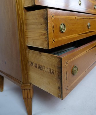 Secretary in Mahogany with Inlaid Wood and Brass Handles, 1790s-UY-1724407