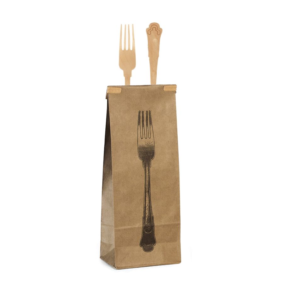 Tablèè Set of 10 Wooden Forks by Seletti