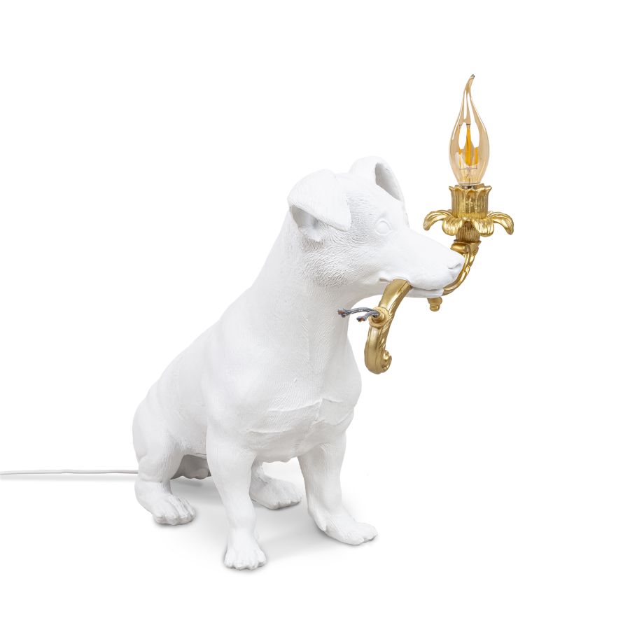 Resin Indoor Table Lamp Rio Lamp by Seletti #White & Gold