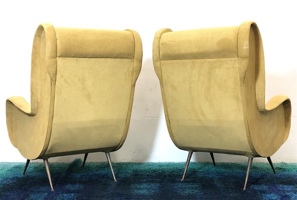 Senior Lounge Chairs attributed to Marco Zanuso, Italy, 1950s, Set of 2-FQG-1805320