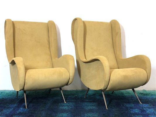 Senior Lounge Chairs attributed to Marco Zanuso, Italy, 1950s, Set of 2-FQG-1805320