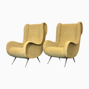 Senior Lounge Chairs attributed to Marco Zanuso, Italy, 1950s, Set of 2-FQG-1805320