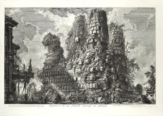 Sepolcro dè tre fratelli Curazj in Albano - Etching by G. B. Piranesi 1756-ZCI-761599