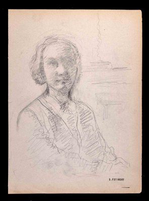 Serge Fotinsky, Portrait, Drawing, 1947-ZCI-2029804