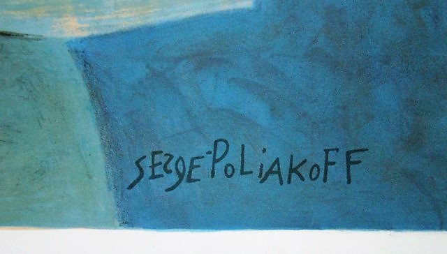 Serge Poliakoff, Blue Composition, 1970, Exhibition Poster-KHH-672897