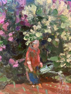 Sergej Tkachev, Flowers, Oil on Canvas, 1985-QUE-943991