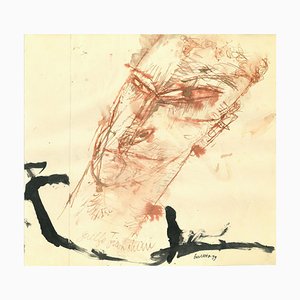 Sergio Barletta, Portrait of Guelfo Bianchini, Original Drawing, 1959-ZCI-931425