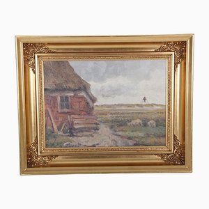 Sergius Frost, Landscape Painting, 1950s, Oil on Canvas, Framed-DQ-1294856