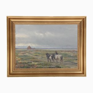 Sergius Frost, Landscape Painting, 1956, Oil on Canvas, Framed-DQ-1294828