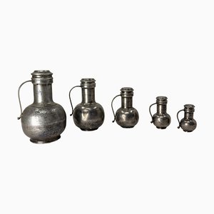 Series of Tin Pitchers, France, 1700s, Set of 5-RIU-1329328