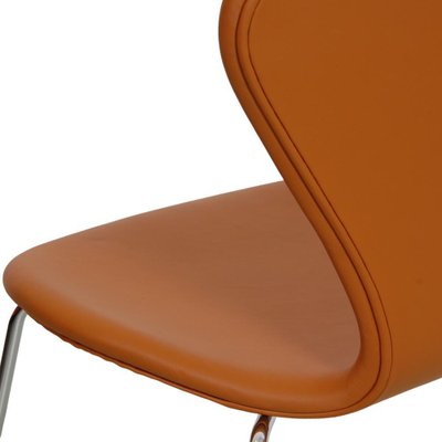 Series Seven Chair Model 3107 in Brown Leather by Arne Jacobsen for Fritz Hansen, 2000s-MTD-1769501