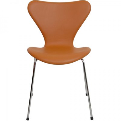 Series Seven Chair Model 3107 in Brown Leather by Arne Jacobsen for Fritz Hansen, 2000s-MTD-1769501