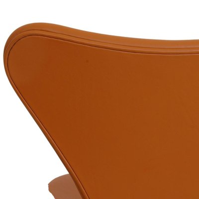 Series Seven Chair Model 3107 in Brown Leather by Arne Jacobsen for Fritz Hansen, 2000s-MTD-1769501