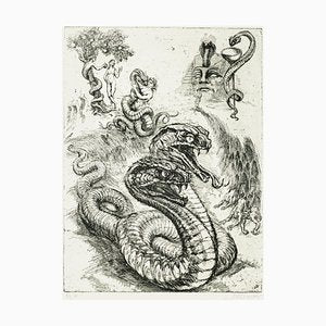 Serpent - Original Etching by M. Chirnoaga - Late 20th Century Late 20th Century-ZCI-757659